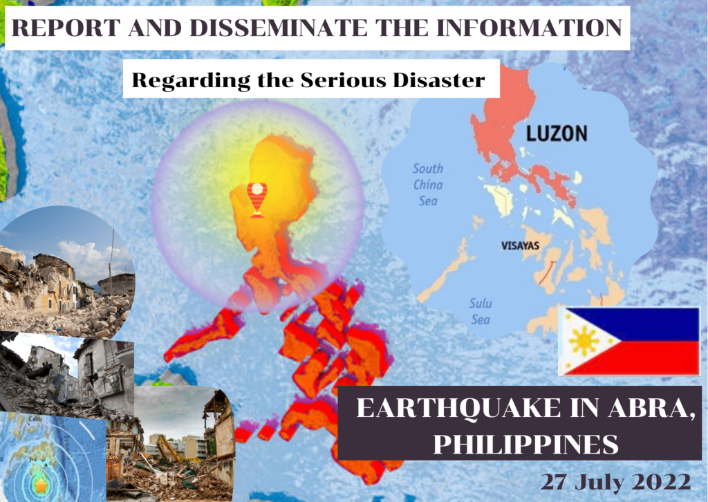 Earthquake in Abra, Philippines, 08 August 2022
