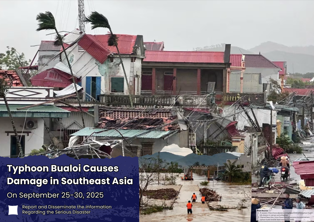 Typhoon Bualoi Causes Damage in Southeast Asia, 25-30 September 2025