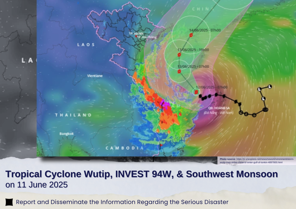 Tropical Cyclone Wutip, INVEST 94W, and Southwest Monsoon, 11 June 2025