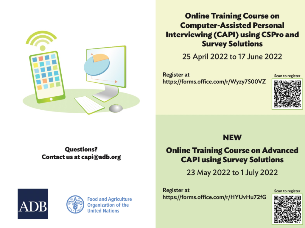 The Massive Open Online Courses (MOOCs) on CAPI by ADB and FAO