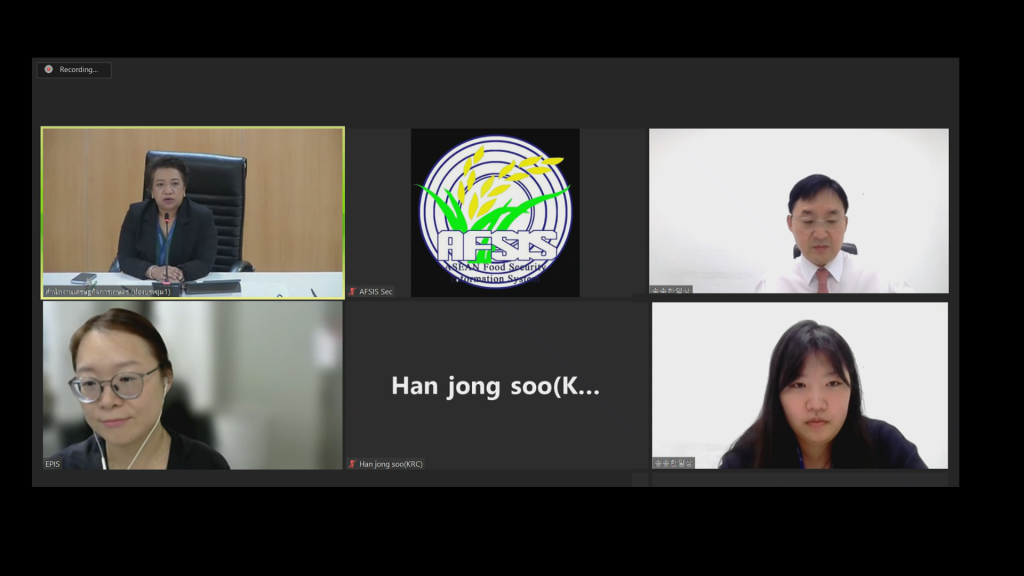 Online Meeting between AFSIS Secretariat EPIS and KRC, Republic of Korea