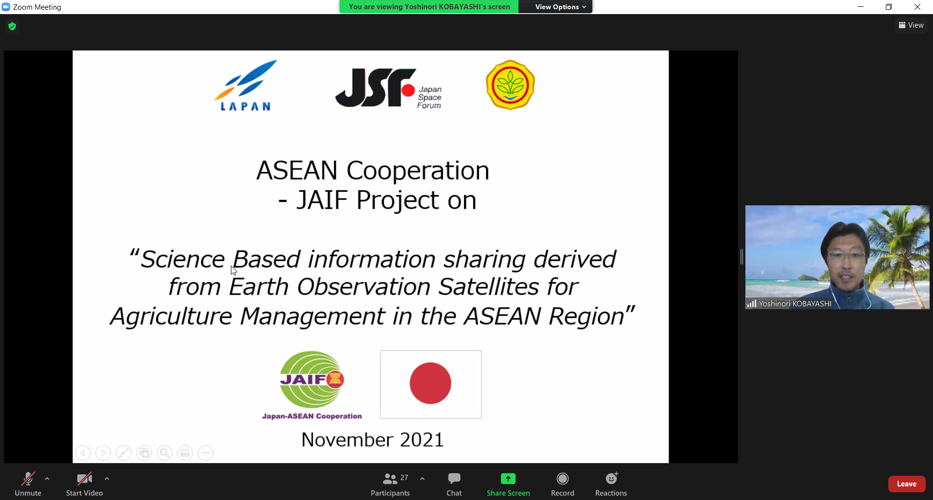 The 2nd Training Program under the ASEAN-Japan Project (JAIF Project)